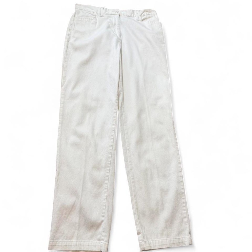 Vintage 90s Fashion Bug White Straight Leg Pants, Women's Size 10